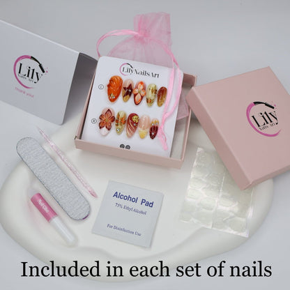 handmade press on nails by lilynailsart.co