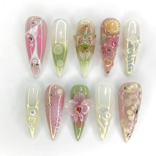 Ethereal Furry handmade press on nails