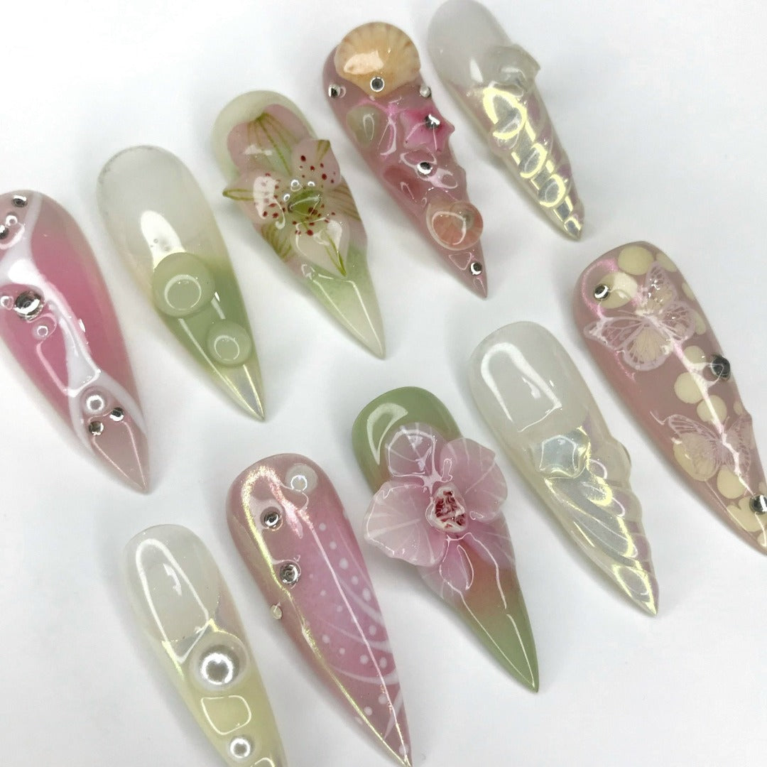 Ethereal Furry handmade press on nails