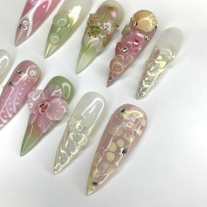 Ethereal Furry handmade press on nails