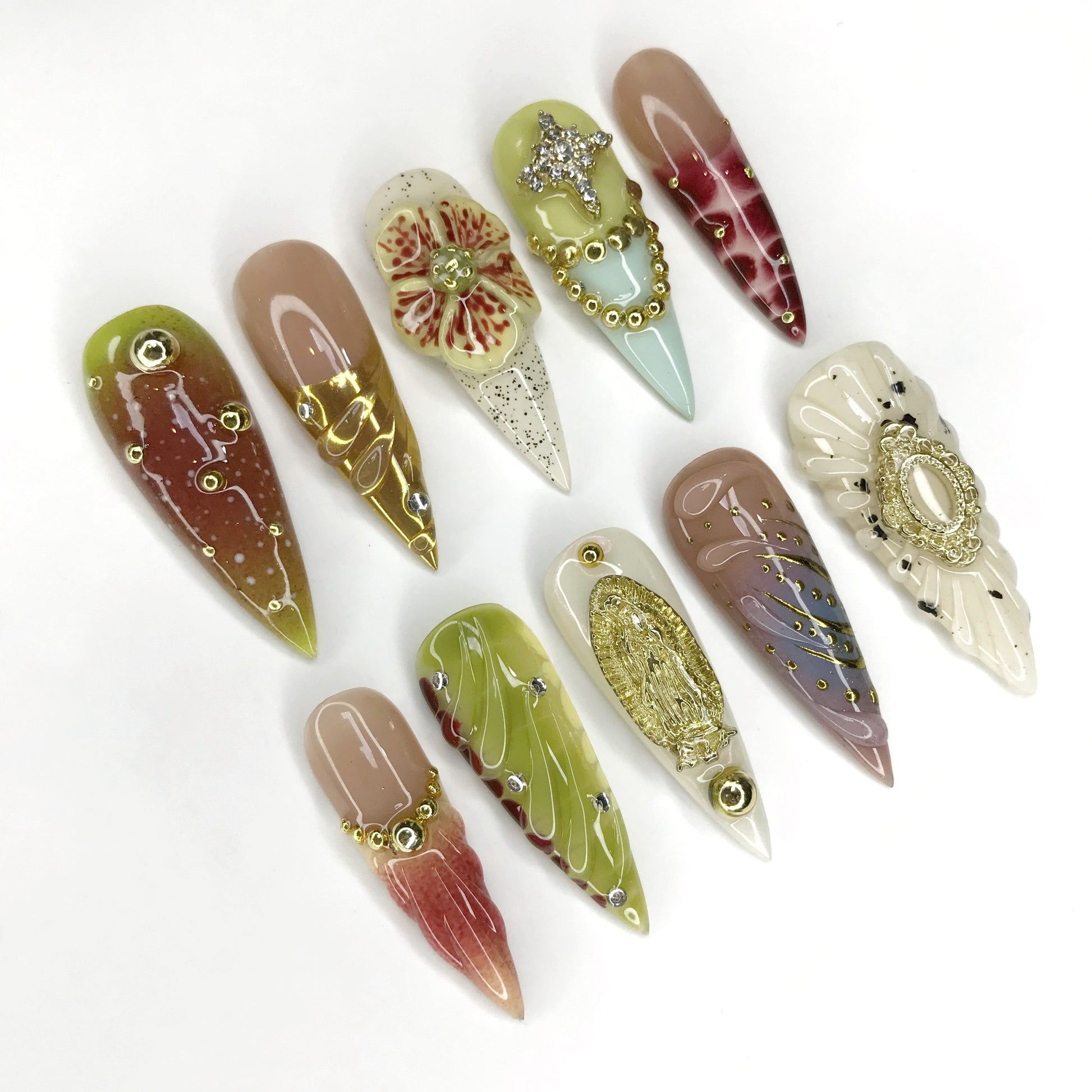 LuxeBlossom handmade press on nails